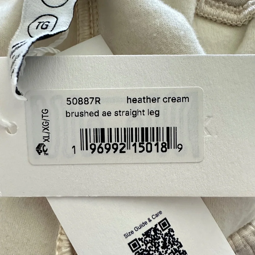 Spanx Brushed AirEssentials Straight‎ Leg Pants Heather Cream 50887R Womens XL - Picture 8 of 9